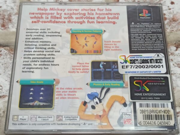 Disney's Learning Mickey : PS1 PAL (Pre-owned) - Image 3